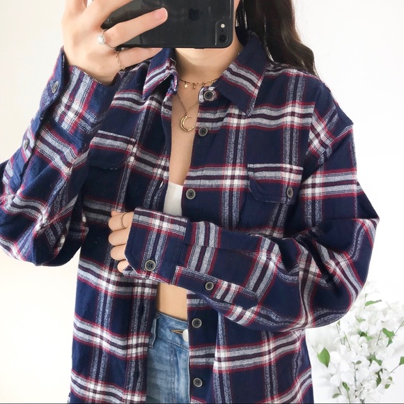 ❤️SALE❤️ Blue, red, and white flannel - Picture 2 of 3